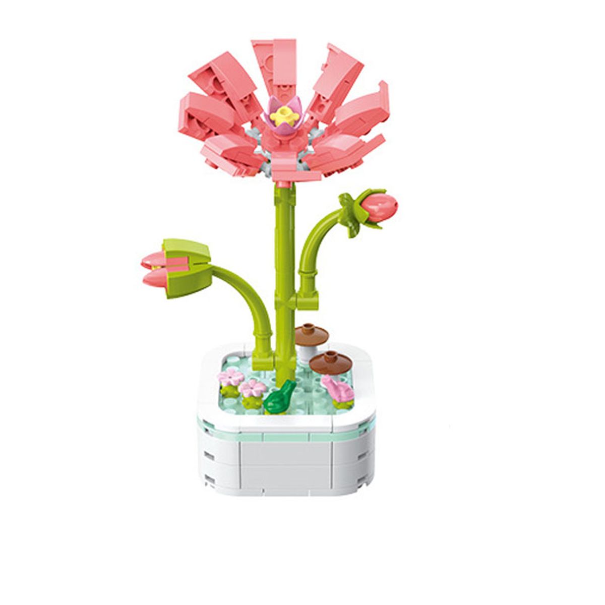 DANWEILE - Decoración romántica de macetas con bloques de construcción