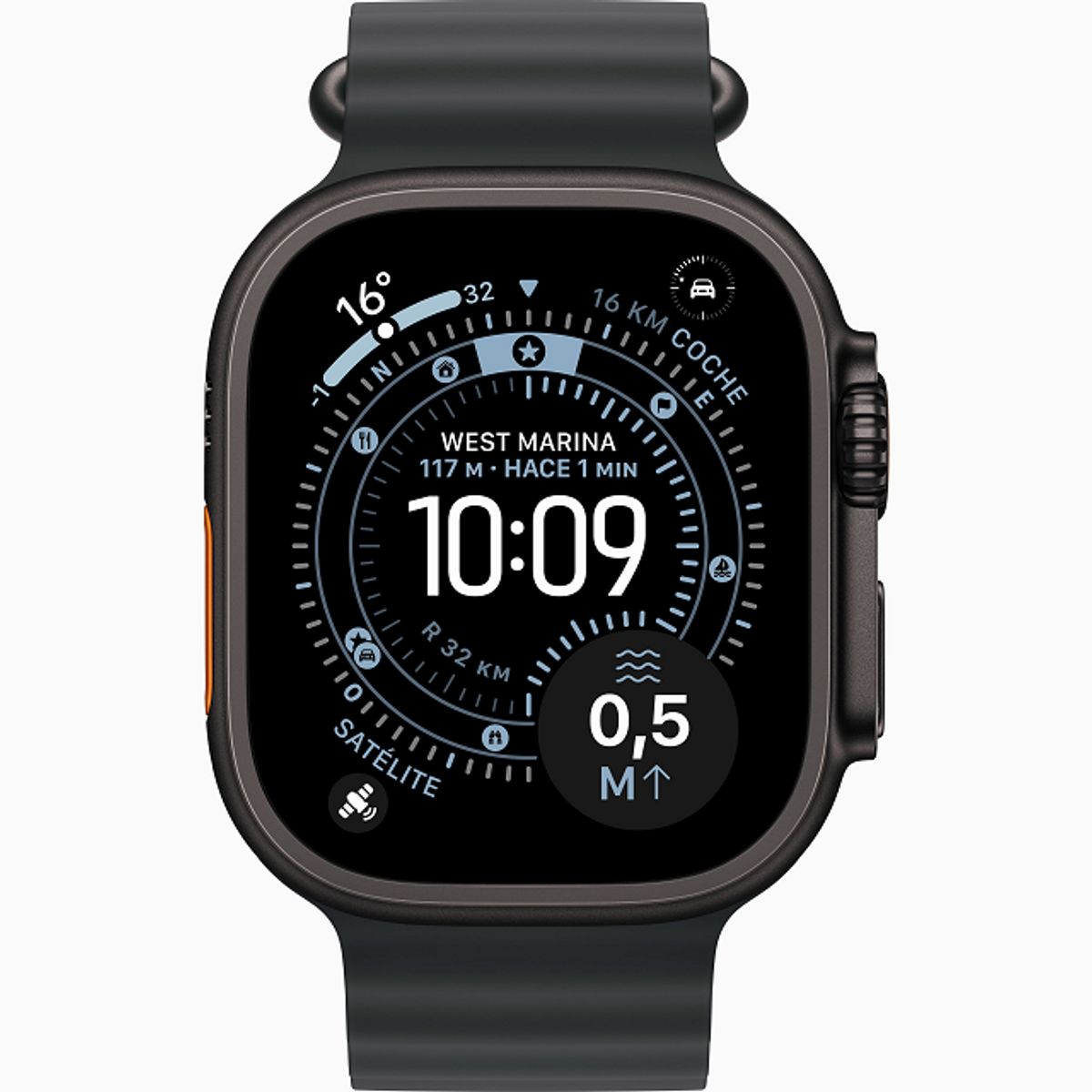 APPLE - Apple Reloj Ultra 3 49 mm MF254 Con Caja De Titanio Negro Y Band Ocean Negro - S