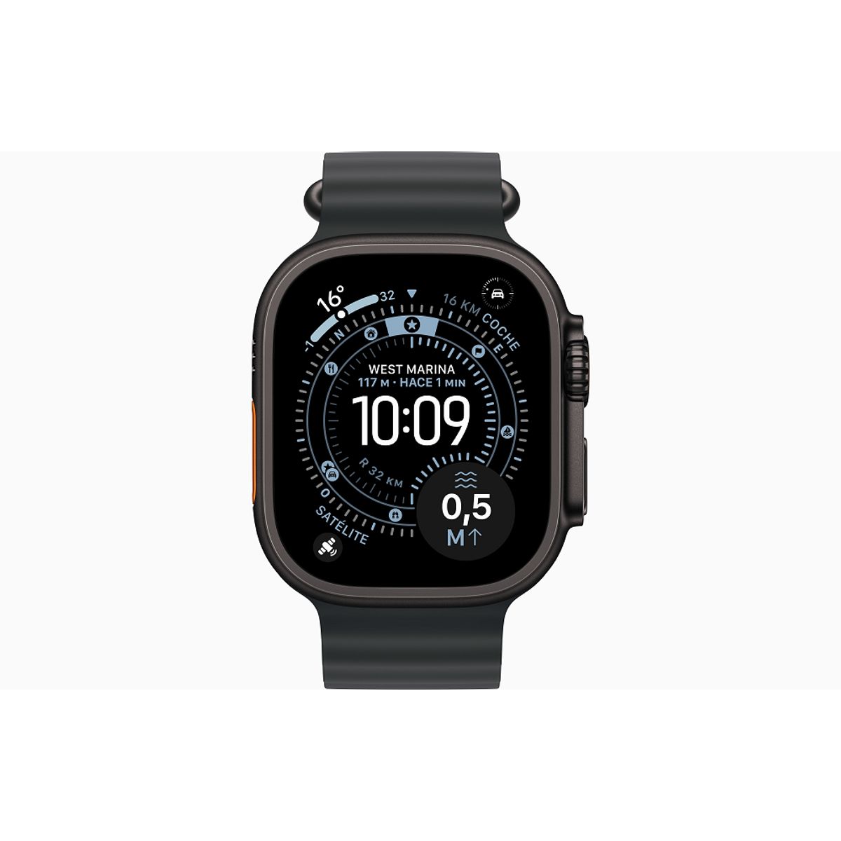 APPLE - Apple Reloj Ultra 3 49 mm MF254 Con Caja De Titanio Negro Y Band Ocean Negro - S