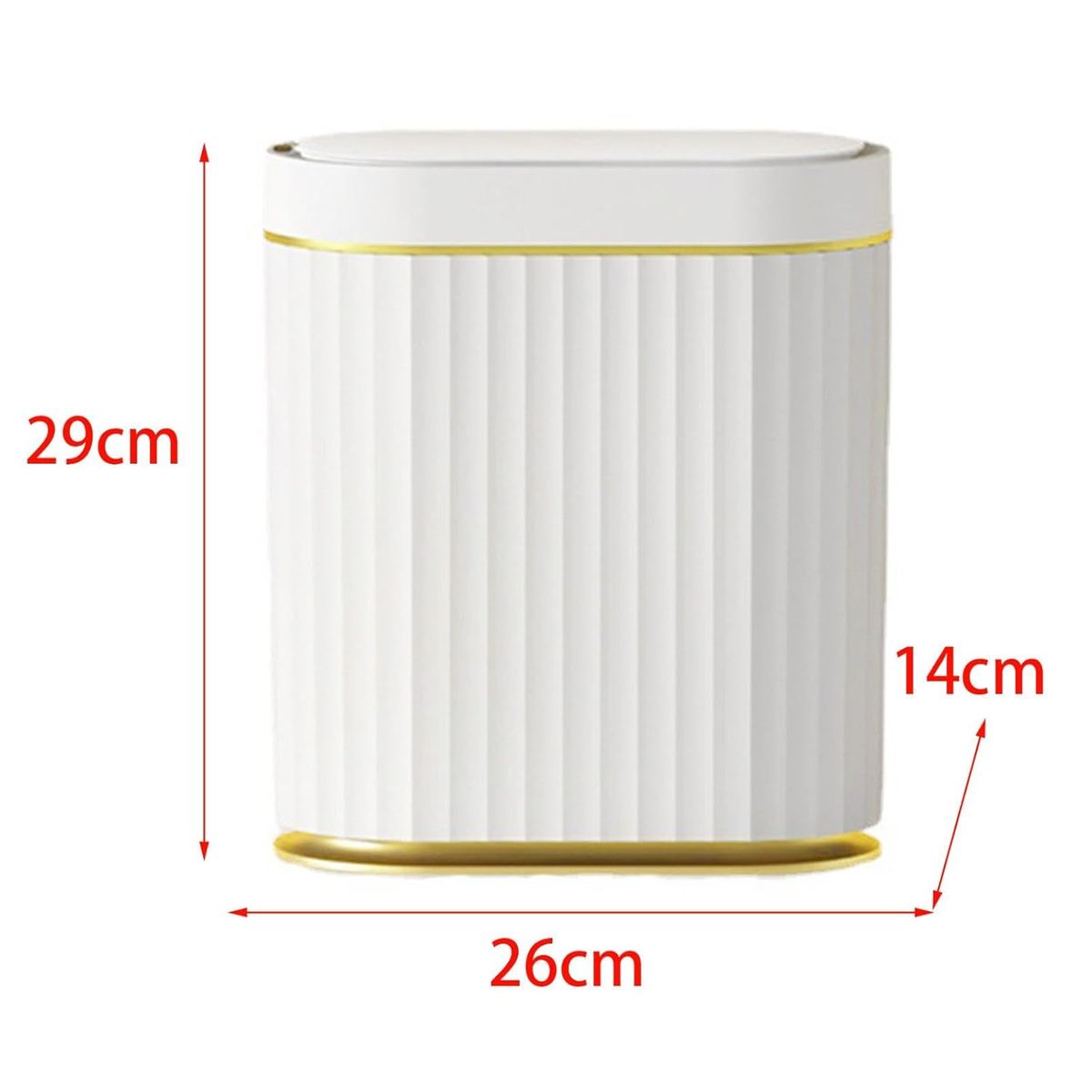 YOMYM - Cubo de basura con sensor - Platinum Smart Edition [7 L, diseño estrecho, 14 cm de ancho]