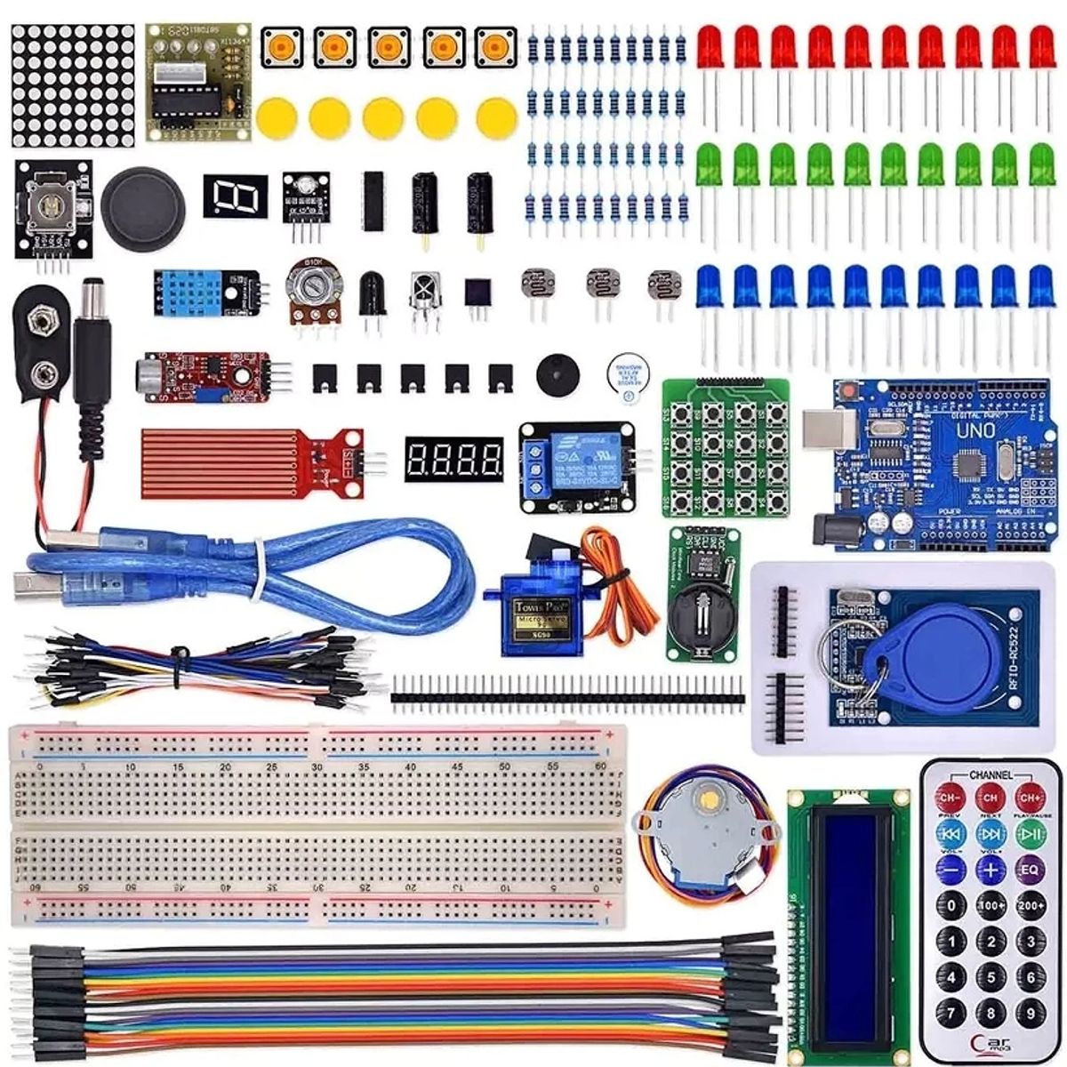 GENERICO - Kit de Inicio Completo y Avanzado Compatible con Arduino Uno R3