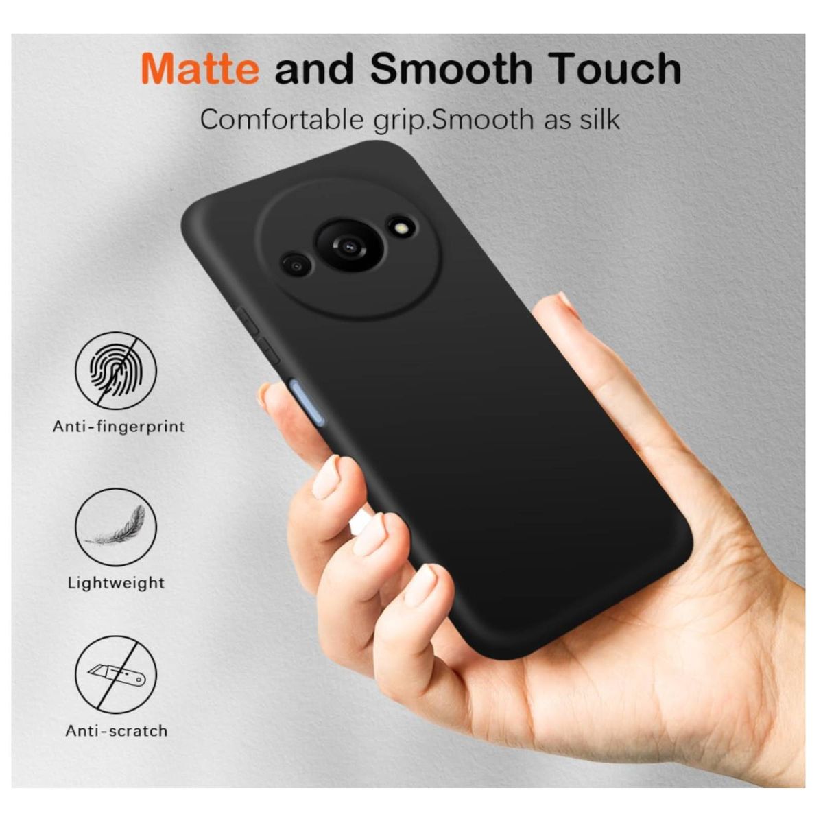 JOIGO - Carcasa Funda Para Xiaomi Redmi A3 / A3X Negro