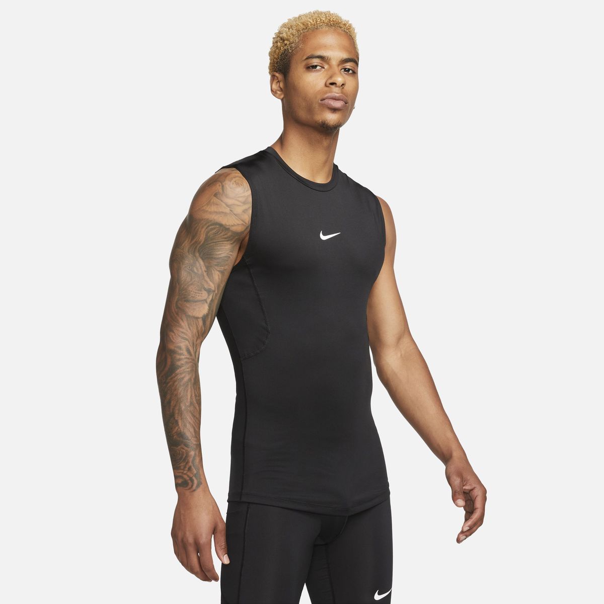 NIKE - Polera Nike Pro Negro Hombre