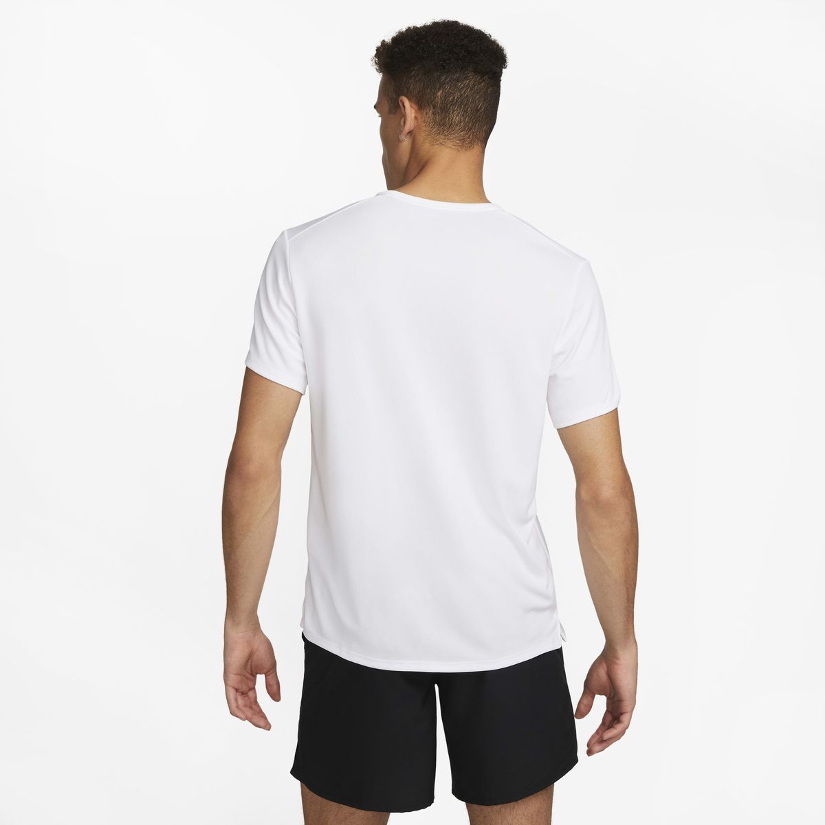 NIKE - PoleraM Nk Df Uv Miler Ss Hombre Blanco