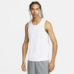 NIKE - Polera M Nk Df Miler Tank Blanco Hombre