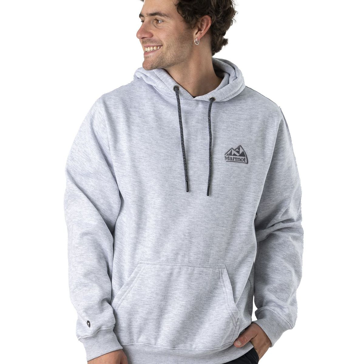 MARMOT - Polerón Hombre Chest Retro Logo Hoody Gris Marmot