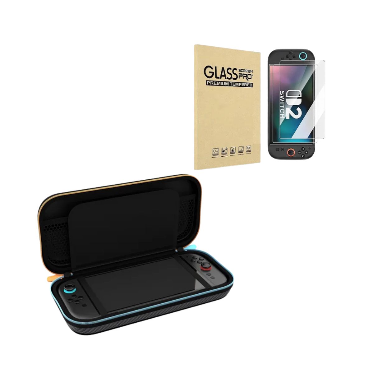 GENERICO - Estuche Protector + Lámina Mica Compatible N Switch 2