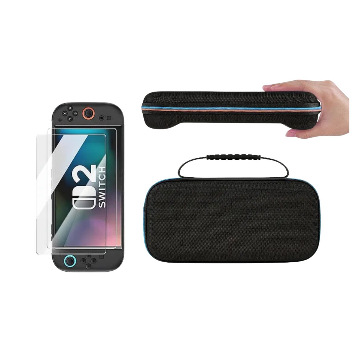 GENERICO - Estuche Protector + Lámina Mica Compatible N Switch 2