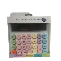 GENERICO - Calculadora Kawaii Teclas Grandes y colores 12 Digitos