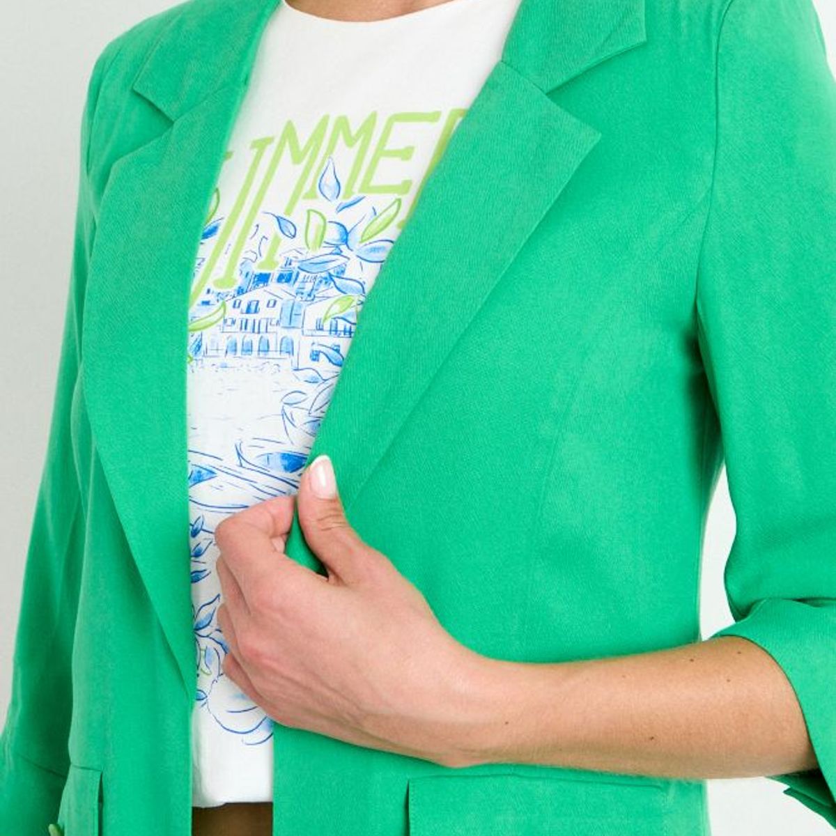 IO - Blazer Liso Mujer Verde Io