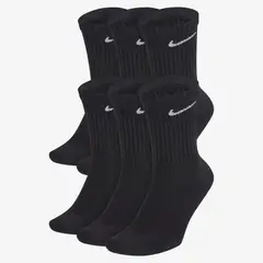 NIKE - Calcetines Everyday Cushioned Tcs 39 Gym Hombre Negro