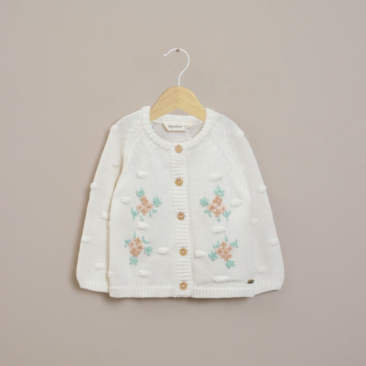 OPALINE - Chaleco Infant Niña Flores Blanco