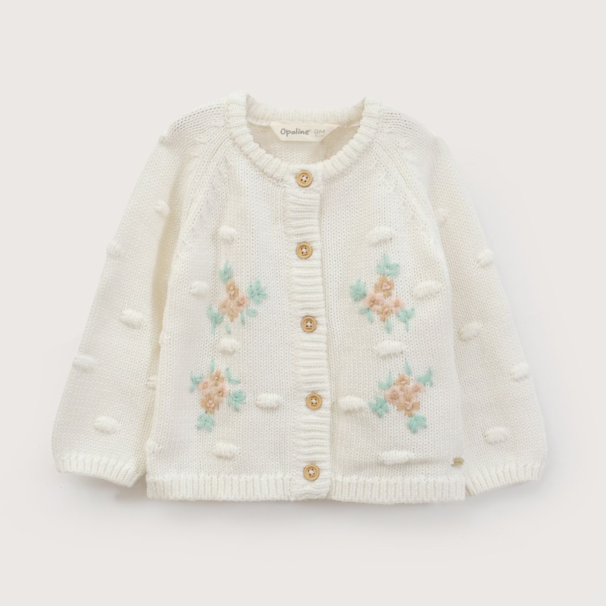 OPALINE - Chaleco Infant Niña Flores Blanco