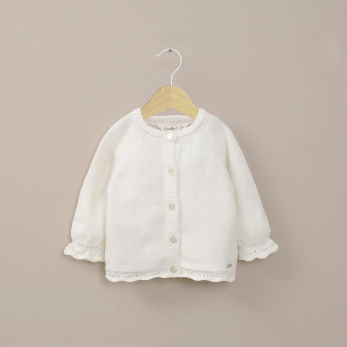 OPALINE - Chaleco Bebe Niña Blanco