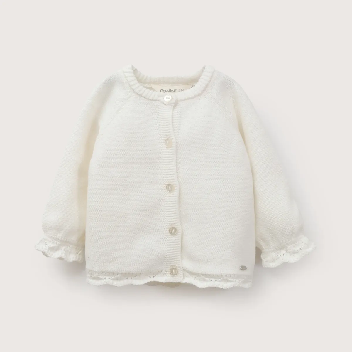 OPALINE - Chaleco Bebe Niña Blanco