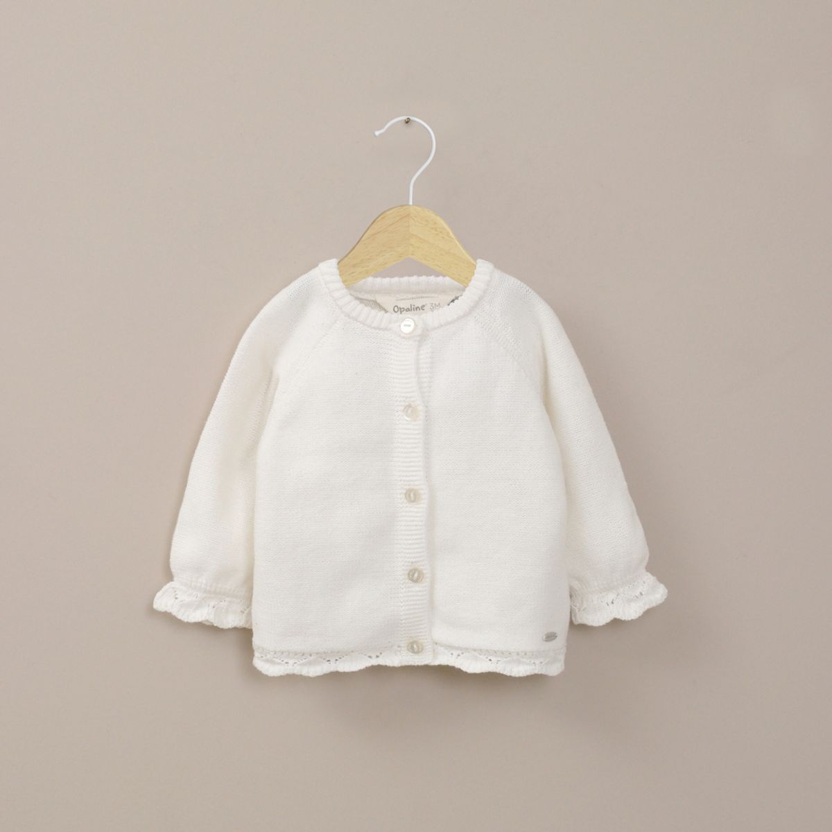 OPALINE - Chaleco Bebe Niña Blanco