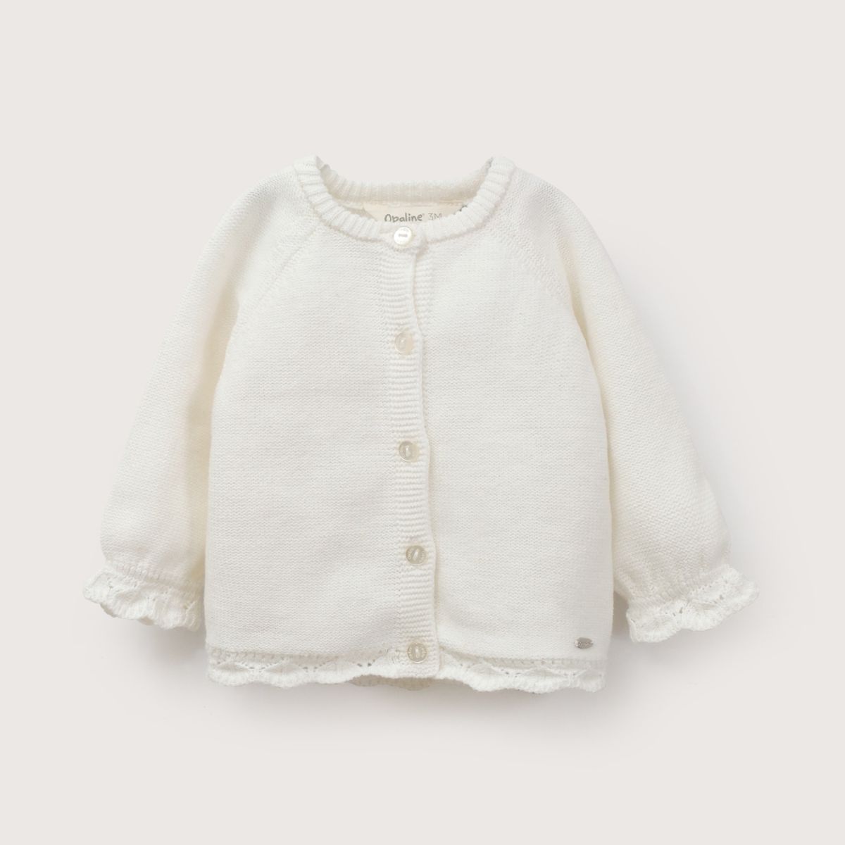 OPALINE - Chaleco Bebe Niña Blanco