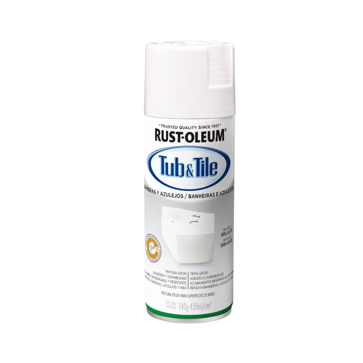 RUST OLEUM - Pintura Para Bañera y Azulejos Blanco Brillante 430ml