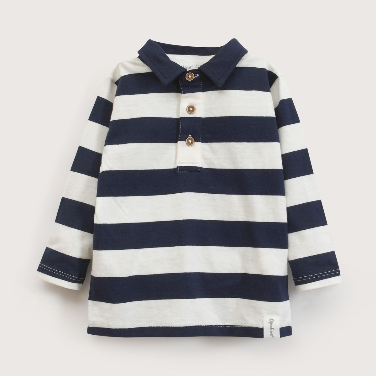 OPALINE - Polera Infant Niño Azul Con Franjas