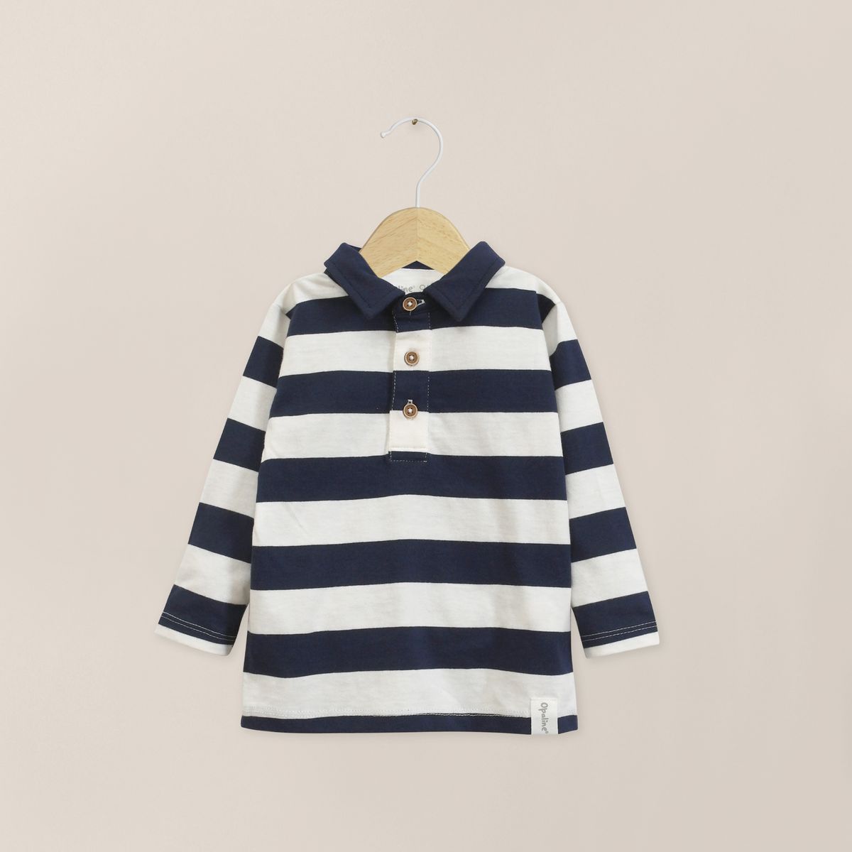 OPALINE - Polera Infant Niño Azul Con Franjas