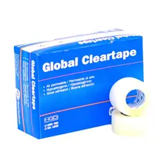 GENERICO - Cinta Plástica Transparente 5 cm x 9.2 m Global Cleartape – Caja 6 Unidades
