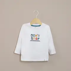 OPALINE - Polera Manga Larga Infant Niño Blanca