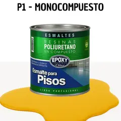 EPOXY - PINTURA ALTO TRAFICO - ESMALTE PISOS CANCHASPU 1K BASE AGUA - 1L AMARILLO DORADO