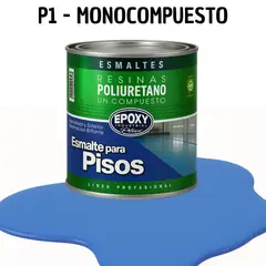 EPOXY - PINTURA ALTO TRAFICO - ESMALTE PISOS CANCHASPU 1K BASE AGUA - 1L AZUL DEPORTIVO