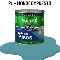 EPOXY - PINTURA ALTO TRAFICO - ESMALTE PISOS CANCHASPU 1K BASE AGUA - 1L AZUL PETRÓLEO