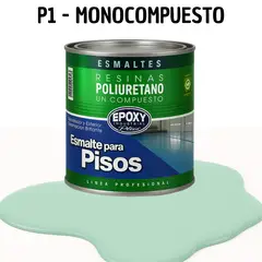 EPOXY - PINTURA ALTO TRAFICO - ESMALTE PISOS CANCHASPU 1K BASE AGUA - 1L VERDE MENTA