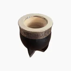AL FILO DEL GAUCHO - Mate Croco Imperial Liso Negro