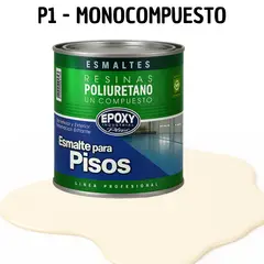 EPOXY - PINTURA ALTO TRAFICO - ESMALTE PISOS CANCHASPU 1K BASE AGUA - 1L CREMA SUAVE