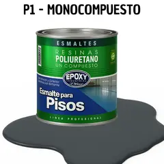 EPOXY - PINTURA ALTO TRAFICO - ESMALTE PISOS CANCHASPU 1K BASE AGUA - 1L GRIS ANTRACITA