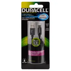 DURACELL - CABLE MICRO USB 09 METROS DUC6313