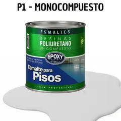 EPOXY - PINTURA ALTO TRAFICO - ESMALTE PISOS CANCHASPU 1K BASE AGUA - 1L GRIS CLARO