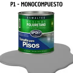 EPOXY - PINTURA ALTO TRAFICO - ESMALTE PISOS CANCHASPU 1K BASE AGUA - 1L GRIS MEDIO