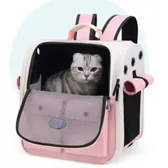 HOMER OUTDOOR - Bolsa Para Gatos - Transporte Seguro Y Cómodo Rosa