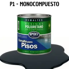 EPOXY - PINTURA ALTO TRAFICO - ESMALTE PISOS CANCHASPU 1K BASE AGUA - 1L NEGRO AZULADO