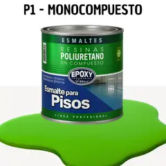 EPOXY - PINTURA ALTO TRAFICO - ESMALTE PISOS CANCHASPU 1K BASE AGUA - 1L VERDE CLARO BRILLANTE