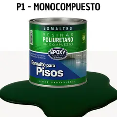 EPOXY - PINTURA ALTO TRAFICO - ESMALTE PISOS CANCHASPU 1K BASE AGUA - 1L VERDE OSCURO