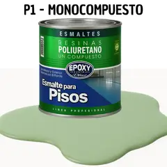 EPOXY - PINTURA ALTO TRAFICO - ESMALTE PISOS CANCHASPU 1K BASE AGUA - 1L VERDE SALVIA