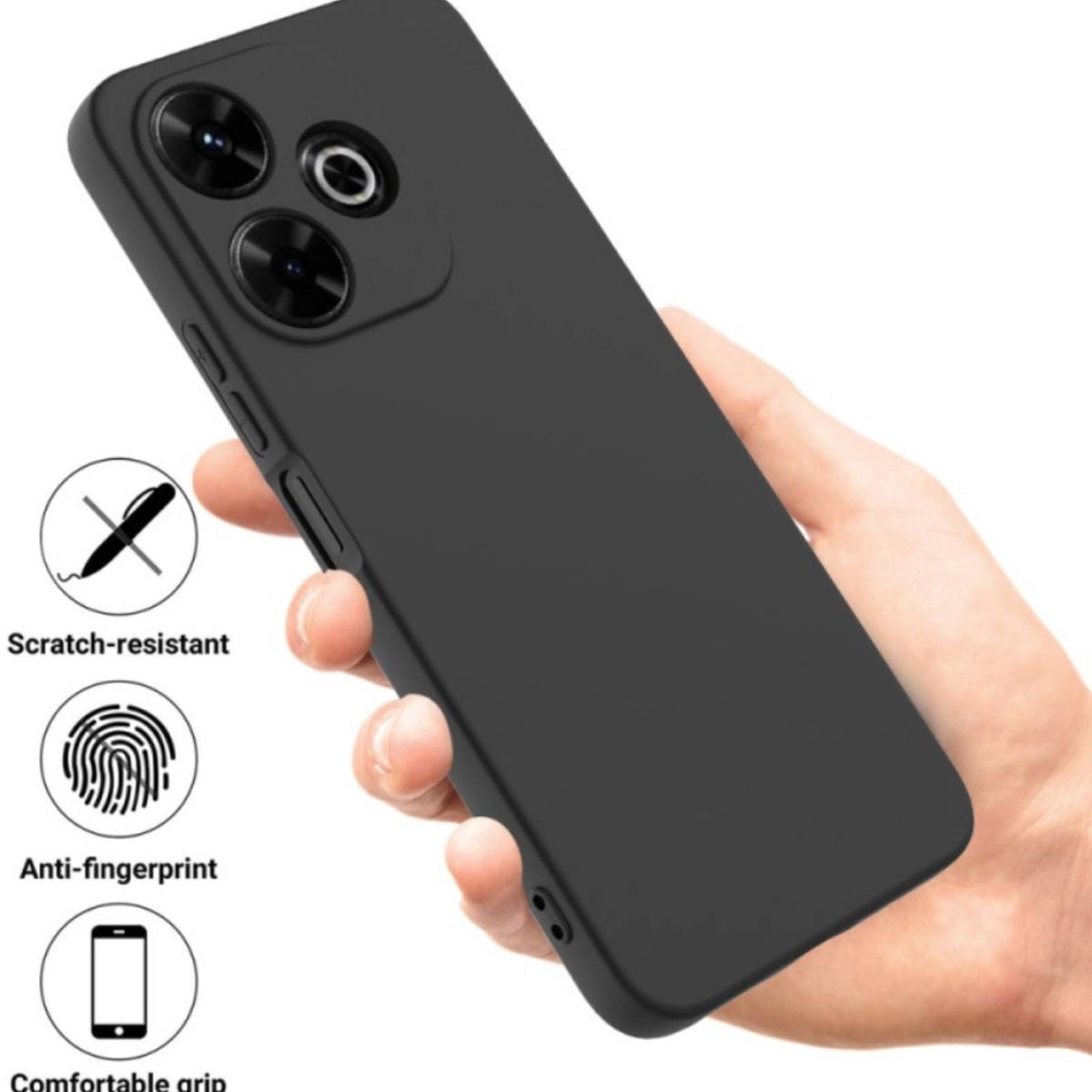 JOIGO - Carcasa Funda Para Xiaomi Redmi 13x Negro