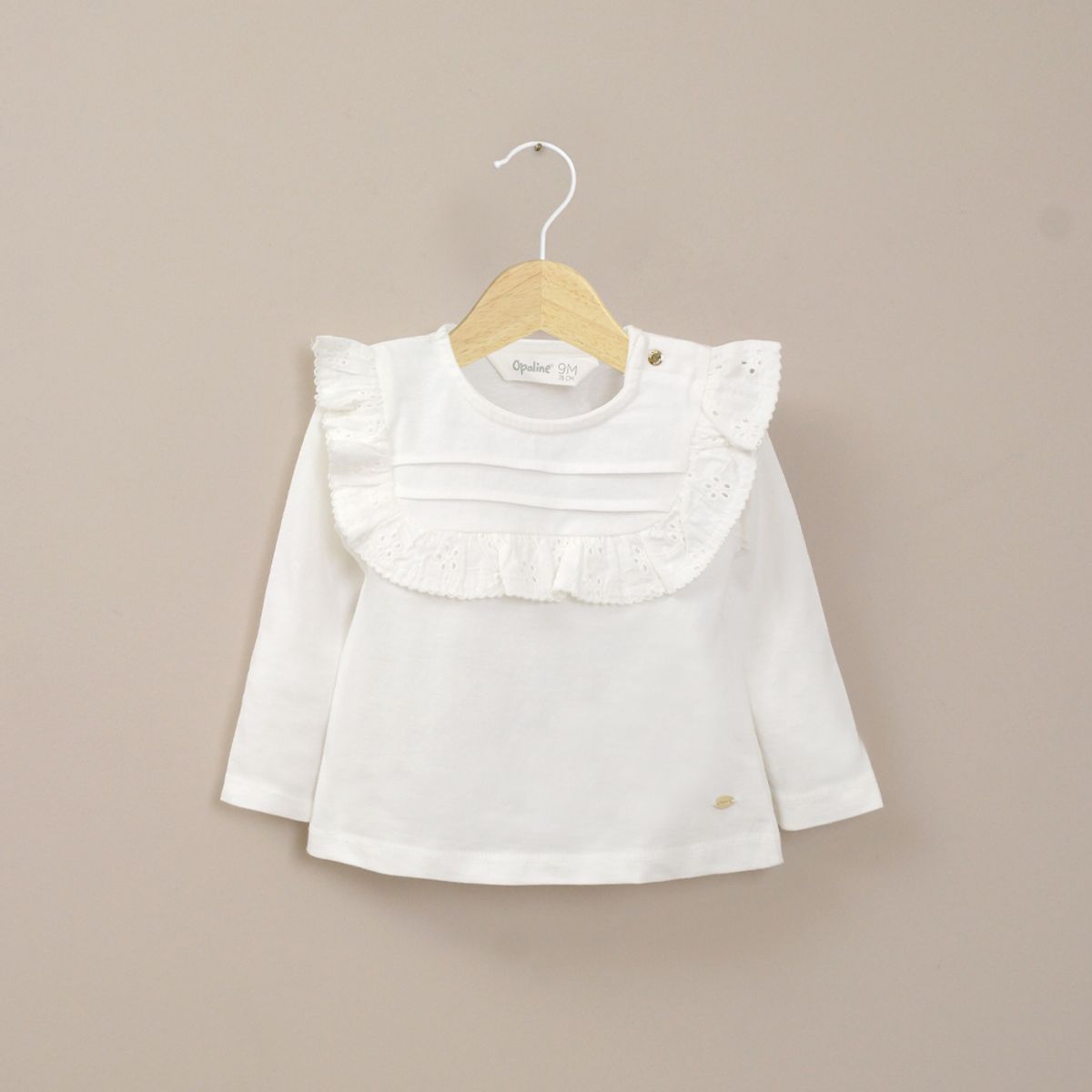 OPALINE - Polera Infant Niña Blanca Vuelos