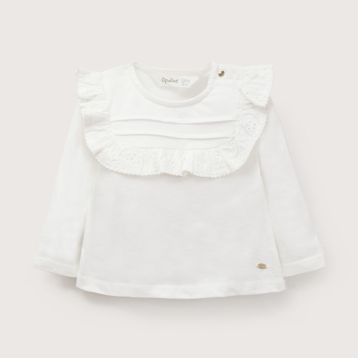 OPALINE - Polera Infant Niña Blanca Vuelos