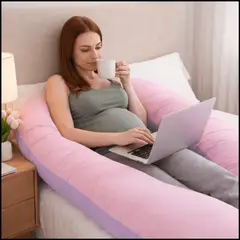 HOMER OUTDOOR - Almohada Maternidad Para Lactancia Comfort Rosa Geométrico