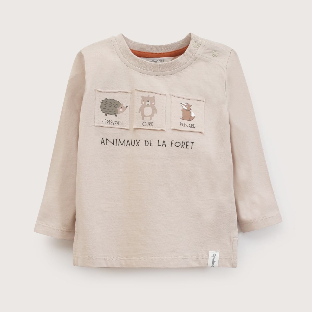 OPALINE - Polera Infant Niño Beige Con Parche
