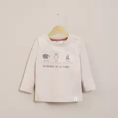 OPALINE - Polera Infant Niño Beige Con Parche