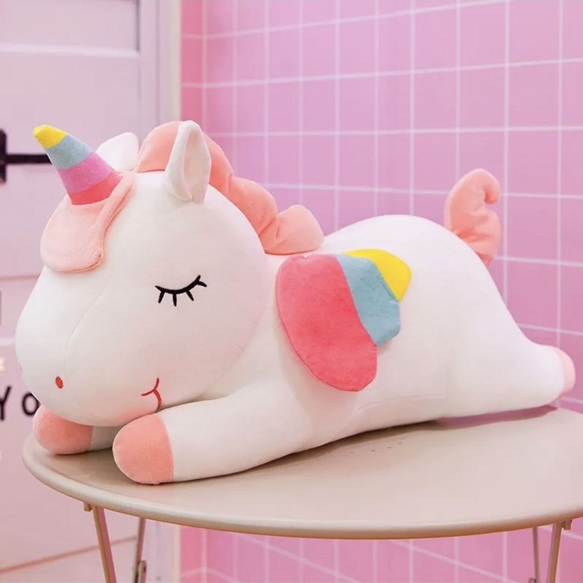 TOPSOC - Peluche Almohada Unicornio Grande 65 cm