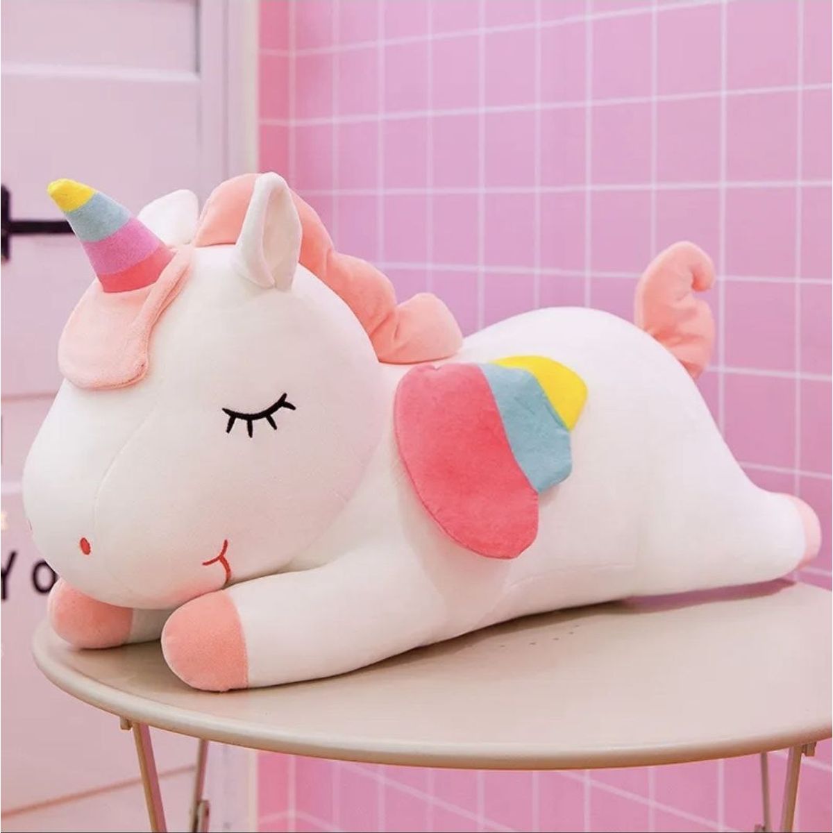 TOPSOC - Peluche Almohada Unicornio Grande 65 cm
