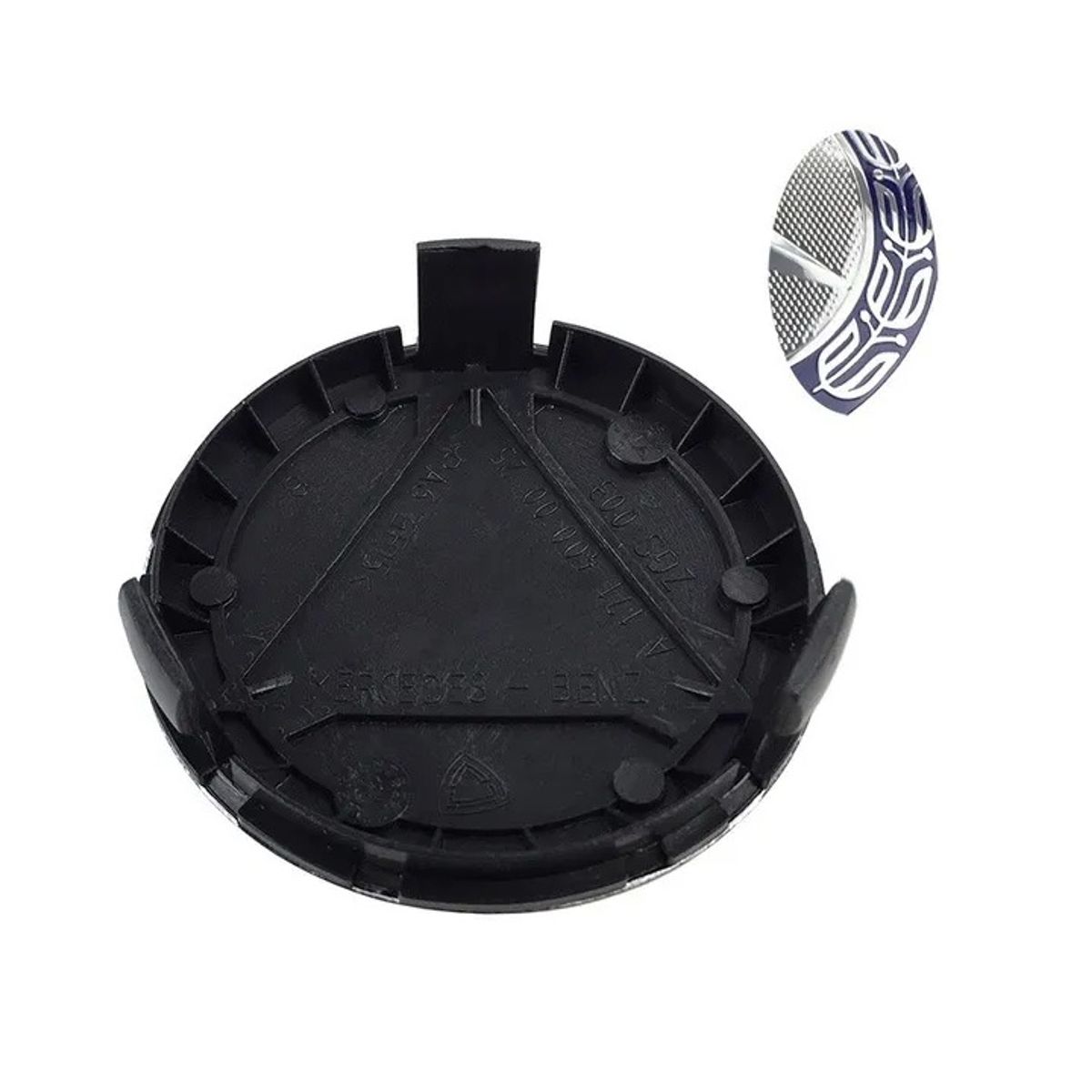 GENERICO - 1 Tapa Centro Llanta Compatible con Mercedes Benz 75mm Azul Oscuro